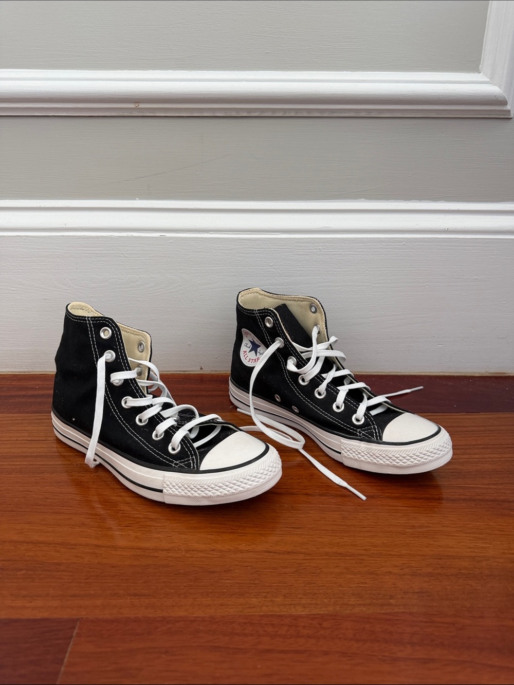 Converse Black and White High Top Sneakers